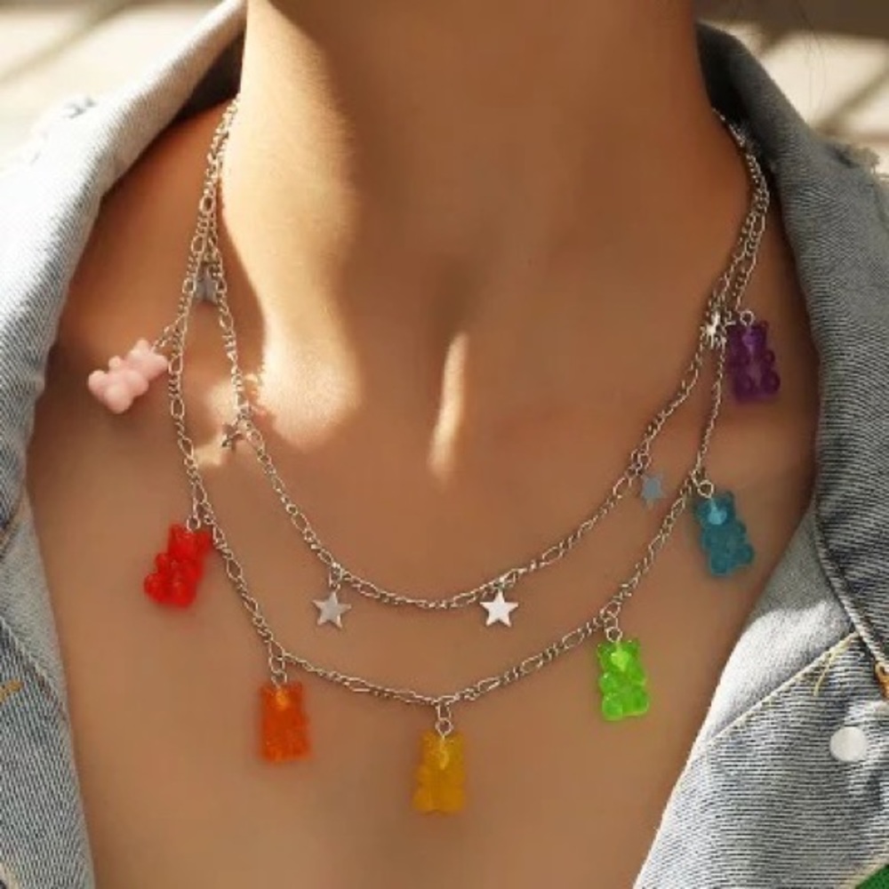 Rainbow Gummy Bear Necklace